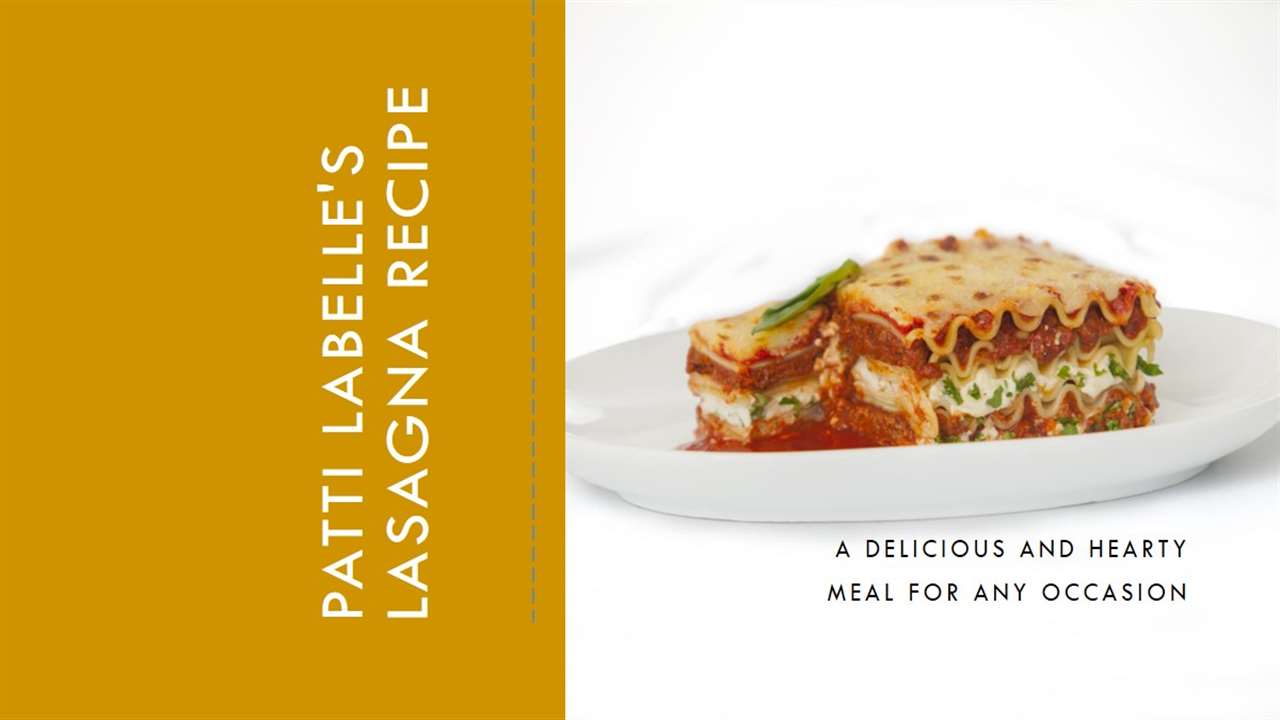 Patti Labelle's Lasagna Recipe